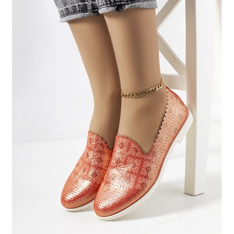 Mocassins vermelhos de mulher Girvan 1