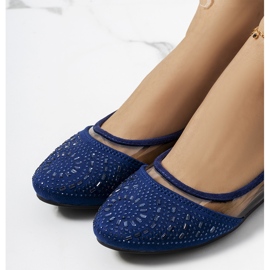 Bailarinas Malene azul marinho semitransparentes 1