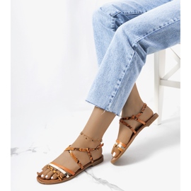 Sandálias laranja de mulher Reeta 1