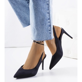 Salto preto com encadernação Anneli 1 Salto preto com encadernação Anneli 1