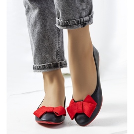 Bailarinas pretas com laço Kasslin preto 1 Bailarinas pretas com laço Kasslin preto 1