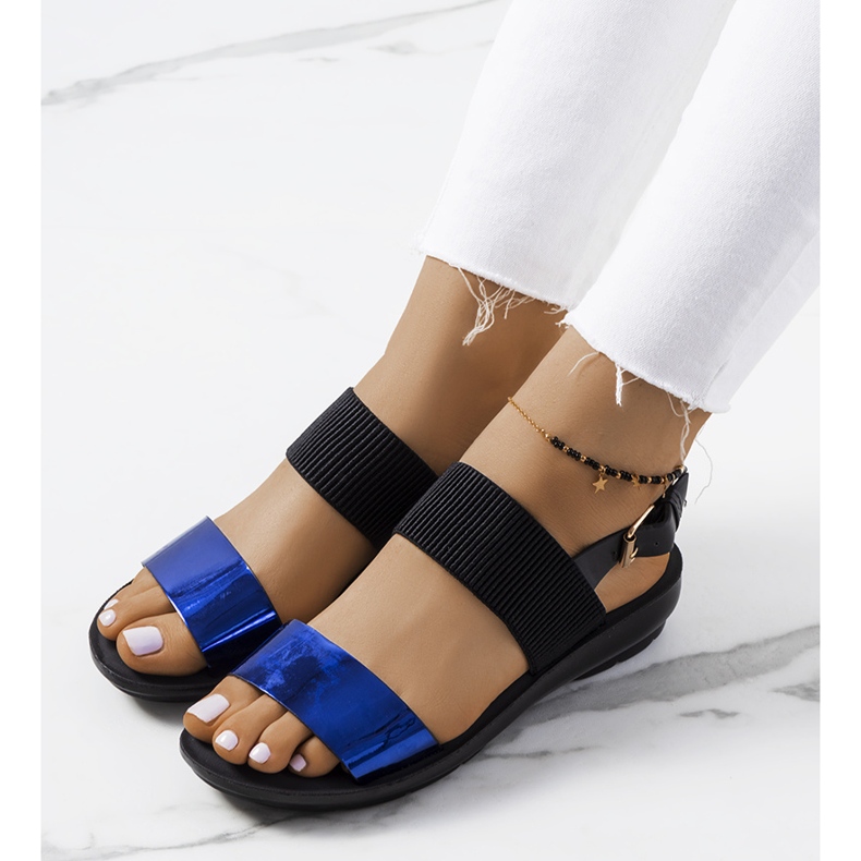 Sandálias azul marinho de mulher Tarja 1