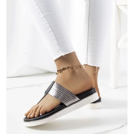 Chinelos Murilo preto metalizado 1