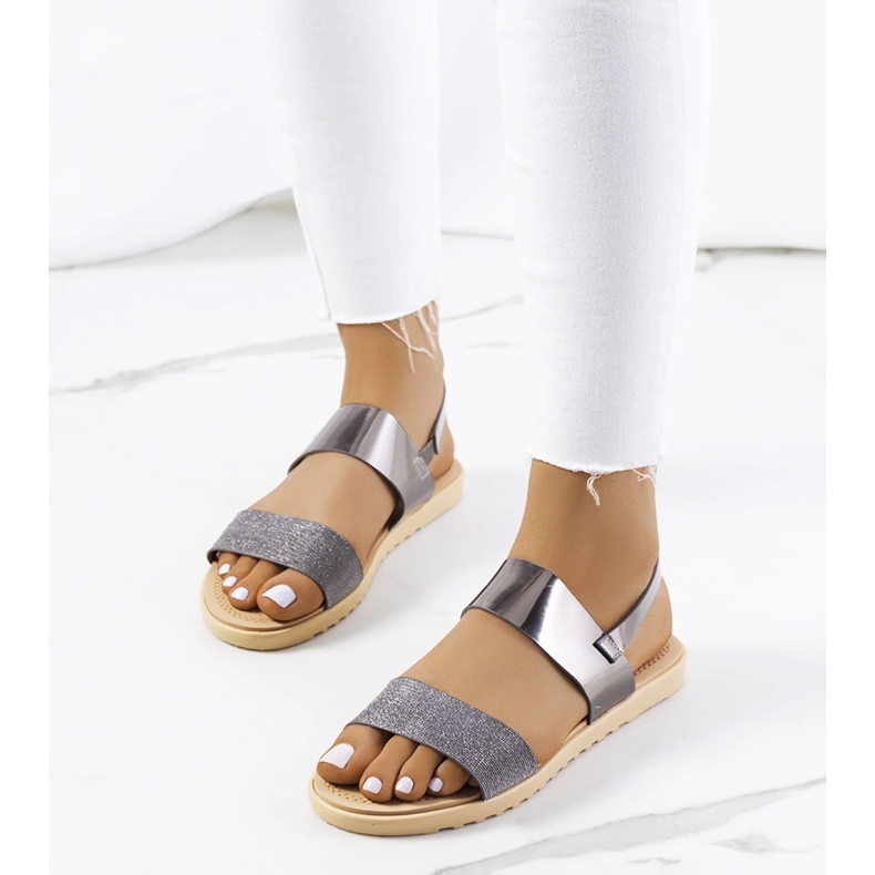 Laval sandálias prateadas de mulher prata 1