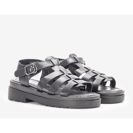 Sandálias femininas negras Bradam preto 1