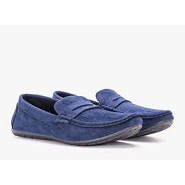 Mocassins masculinos Gradasso azul marinho 1