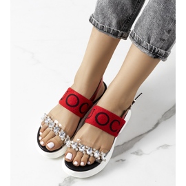 Sandálias vermelhas de mulher Hanin vermelho 1