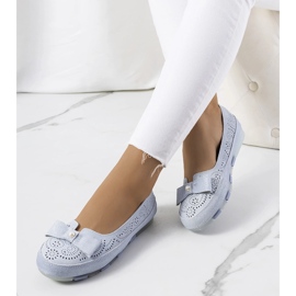 Mocassim de couro azul Catania 1