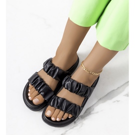 PA1 Chinelos de mulher negra do Buzaco preto 2