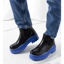 Botas pretas na plataforma azul Gaffney preto 1