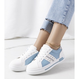 Tênis azul com tachas Luus branco 1