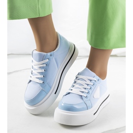 Tênis azuis com uma sola grossa de Scrabster azul 1 Tênis azuis com uma sola grossa de Scrabster azul 1