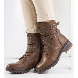 Botas de caminhada de mulher Menez castanhas marrom 1