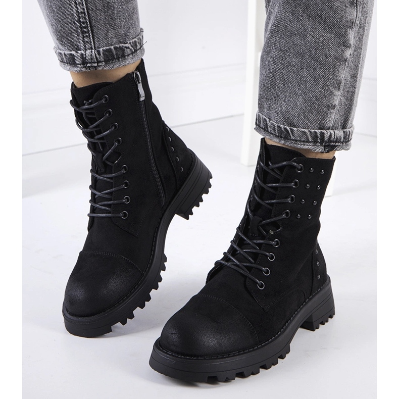 Bota de camurça preta, Polperro. preto 1