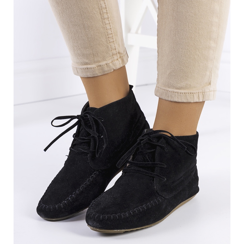 Botas pretas de camurça ecológica Lalo preto 1