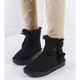 Botas de neve pretas com laço Lachance preto 1 Botas de neve pretas com laço Lachance preto 1