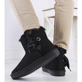 Botas de neve pretas com laço Lachance preto 2 Botas de neve pretas com laço Lachance preto 2