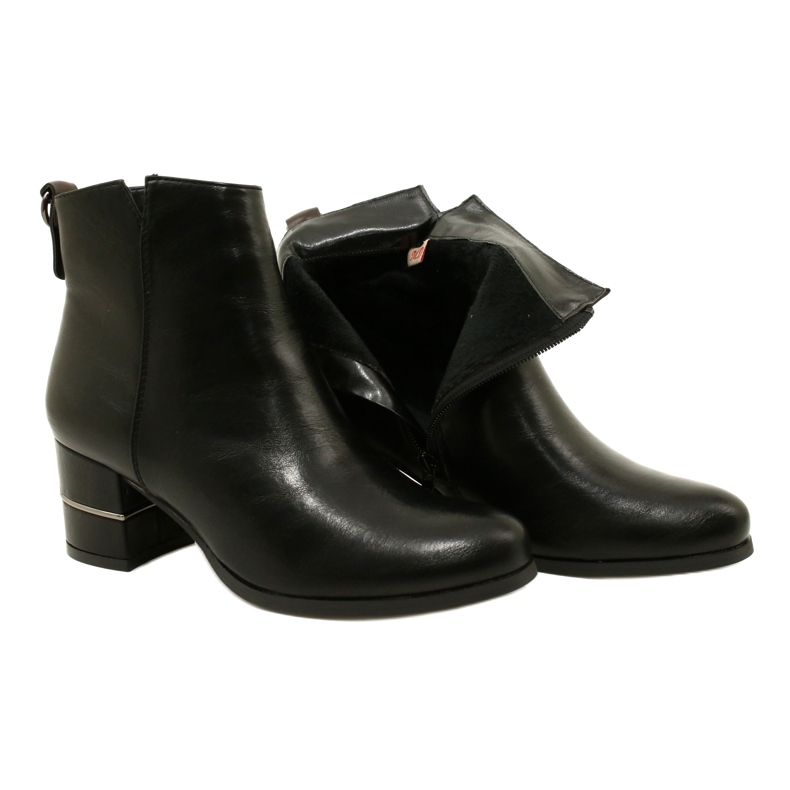 DASZYŃSKI Botas pretas com isolamento feminino preto 4