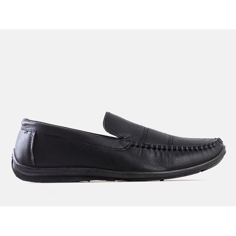 BM Mocassins Cordle para homens negros preto 1