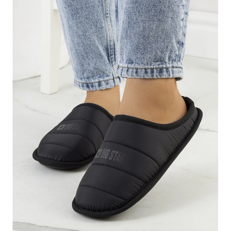 Big Star Chinelos isolantes de mulher negra KK274602 preto 2