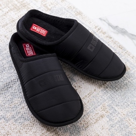 Big Star Chinelos isolados para homens negros KK174361 preto 1