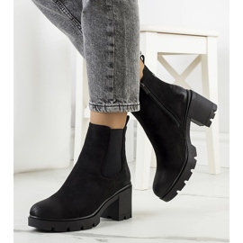 Bota cano alto de camurça preta, Svelte. preto 1