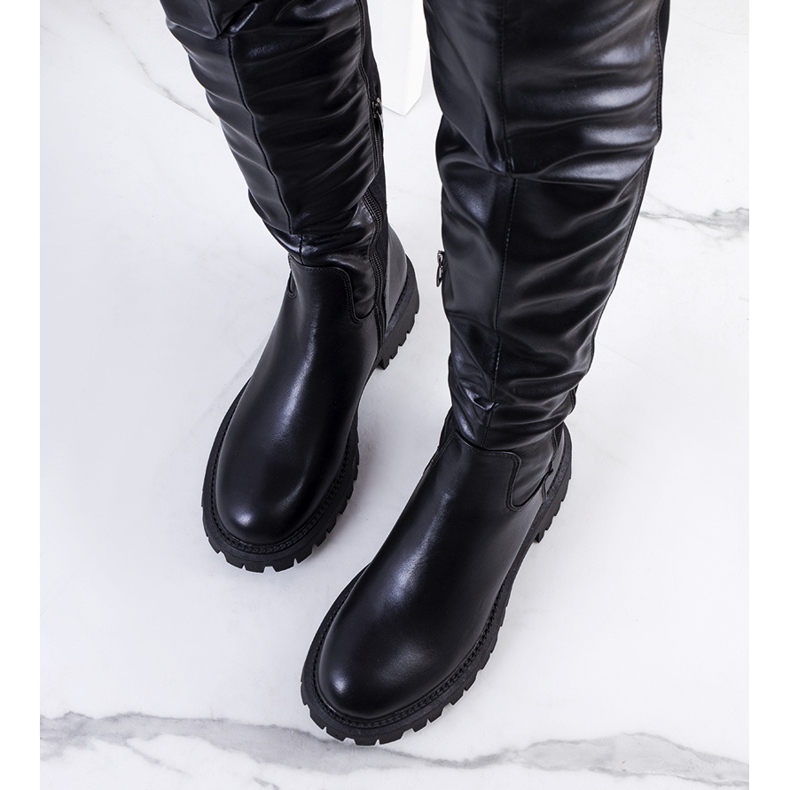 PA1 Botas pretas na plataforma Khadim preto 1