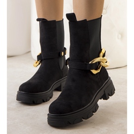 Botas pretas com sola alta Mellem preto 1