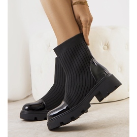 Botas pretas com cabedal Edelmi flexível preto 1