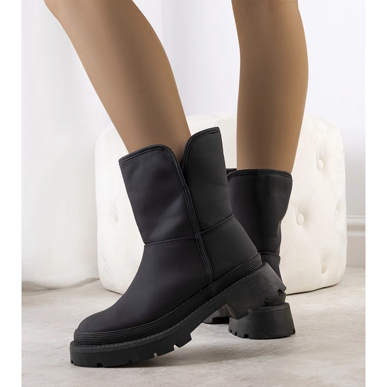 Botas de neve para mulher negra Veronis preto 1