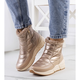 Botas de neve douradas Lago bege dourado 1