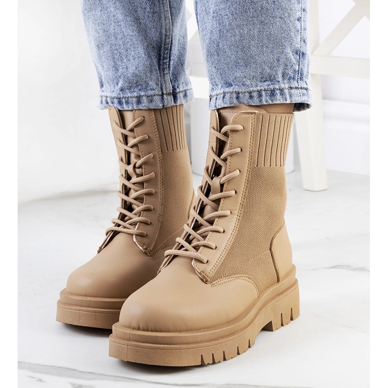 Caçadores de Brown Lennon bege 1