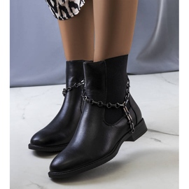 PA1 Botas pretas com corrente Anarda preto 1 PA1 Botas pretas com corrente Anarda preto 1
