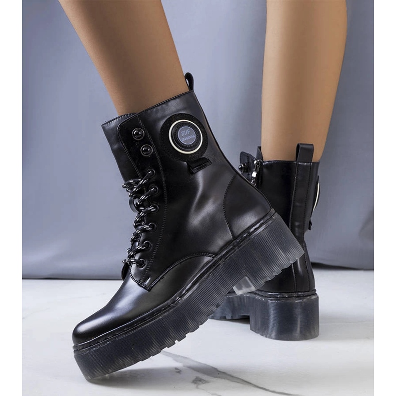 Botas Laureano de mulher negra preto 1
