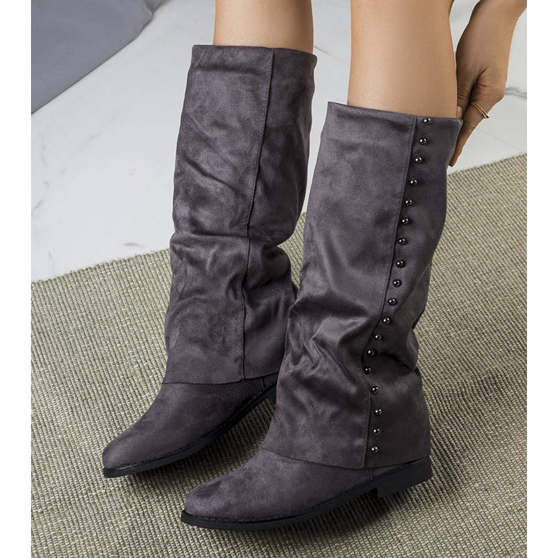 Botas de cunha cinza Balbin 1 Botas de cunha cinza Balbin 1