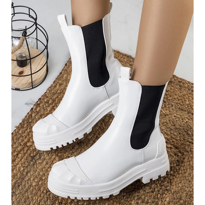 Botas brancas de mulher Crispo branco 1