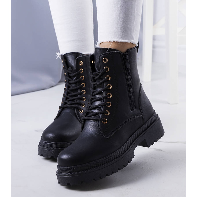 BM Botas pretas na elegante sola Ali preto 1