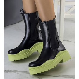 BM Botas pretas com sola Jadiel verde preto 1