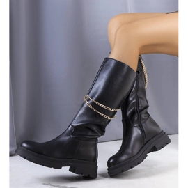 Botas pretas isolantes com corrente Moruz preto 1 Botas pretas isolantes com corrente Moruz preto 1