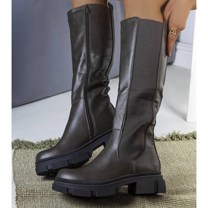 Botas quentes verdes Flores 1