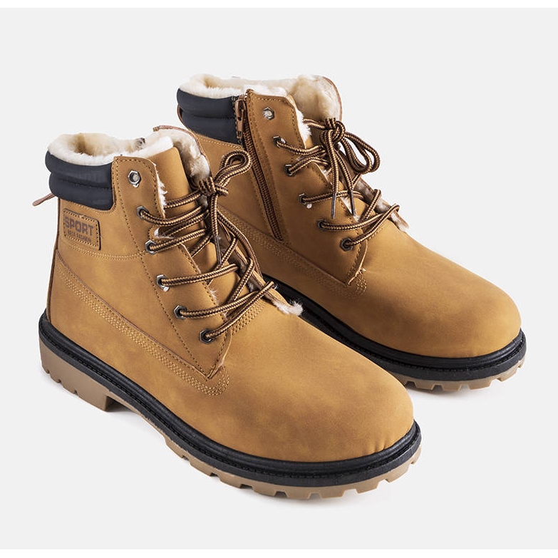 Botas North com isolamento camel para homem castanho 1