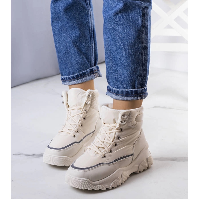 Botas com isolamento Rimu cor creme bege 1