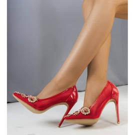 Salto vermelho com zircônias Osiri 1