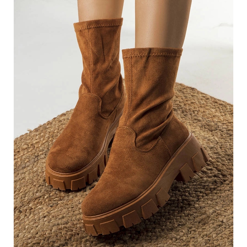 Botas Makayla de mulher Camel marrom 1