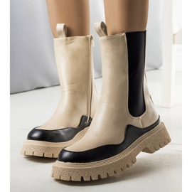 PA1 Botas bege e pretas da Valeris preto 1