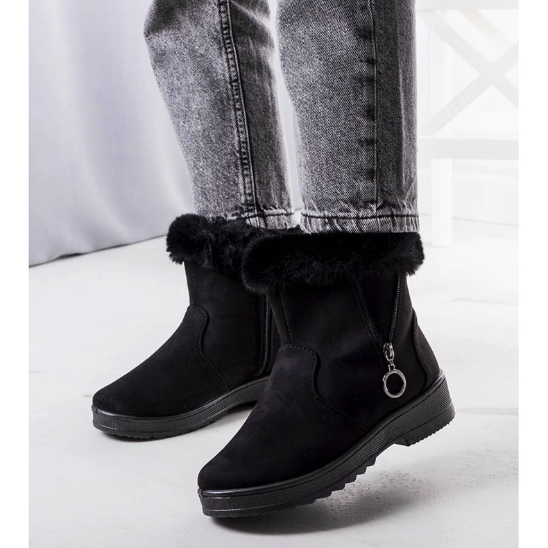 Botas de neve forradas a preto com fecho Katalina 1 Botas de neve forradas a preto com fecho Katalina 1