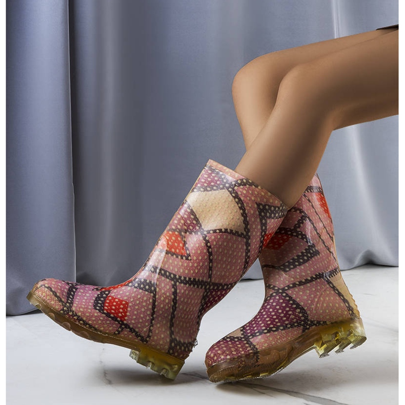 Botas de cano alto rosa Massby 1 Botas de cano alto rosa Massby 1