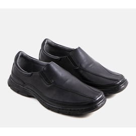 Sapatos slip-on pretos de homem da Kalin 1