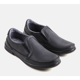 BM Sapatos slip-on de homem pretos Lazar 1