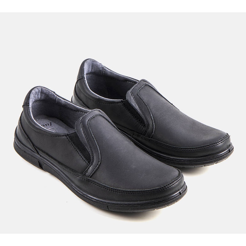BM Sapatos slip-on de homem pretos Lazar 1